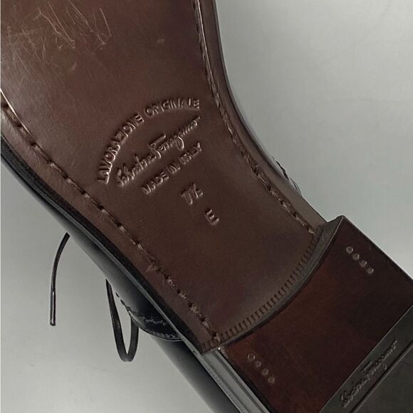 Salvatore Ferragamo Men's Seul Leather Oxford Shoes size 7.5E - Picture 12 of 12